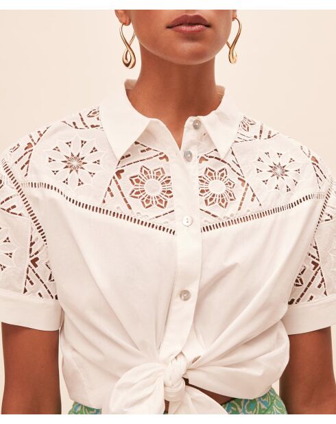 Lanna hemd in gebroken wit