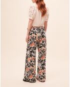 Jahel cremefarbene Hose aus Leinenmischung