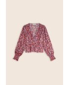 Blouse Lain rouge