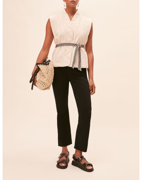 Giacca senza maniche Elvis crema