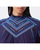 Mitternachtsblaue Bluse Laika