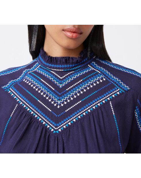 Mitternachtsblaue Bluse Laika