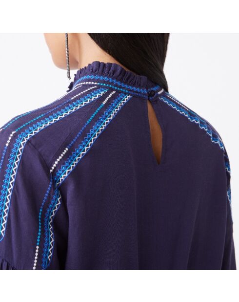 Mitternachtsblaue Bluse Laika