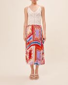 Jupe Farah géranium