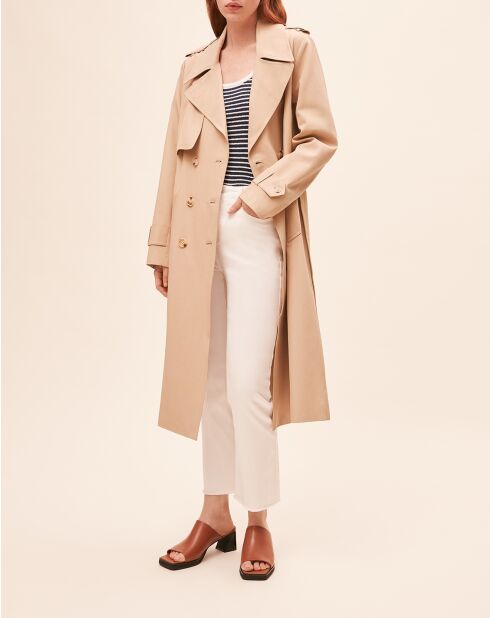 Camelkleurige trenchcoat Ello