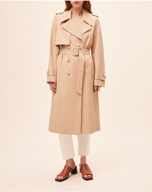 Camelkleurige trenchcoat Ello