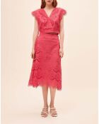 Schicker fuchsiafarbener Rock