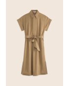 Clodie camelkleurige jurk