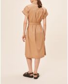 Clodie camelkleurige jurk