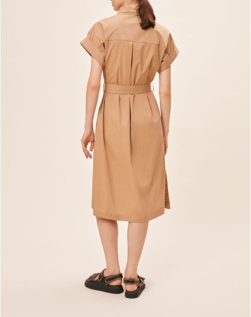 Clodie camelkleurige jurk