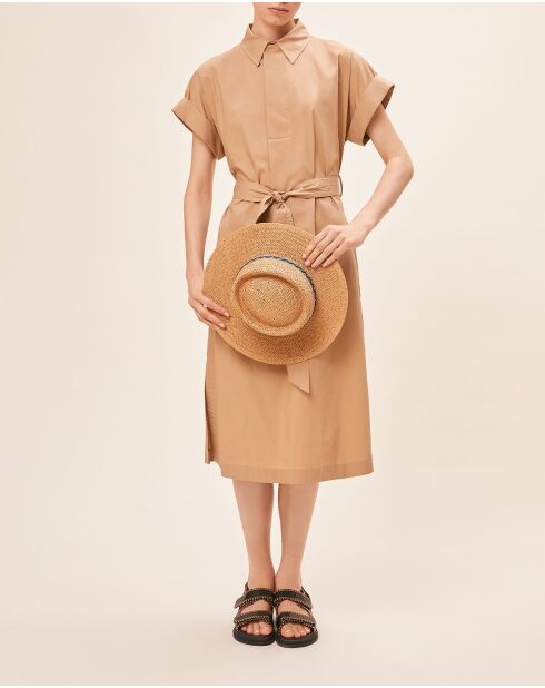 Clodie camelkleurige jurk