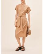 Clodie camelkleurige jurk