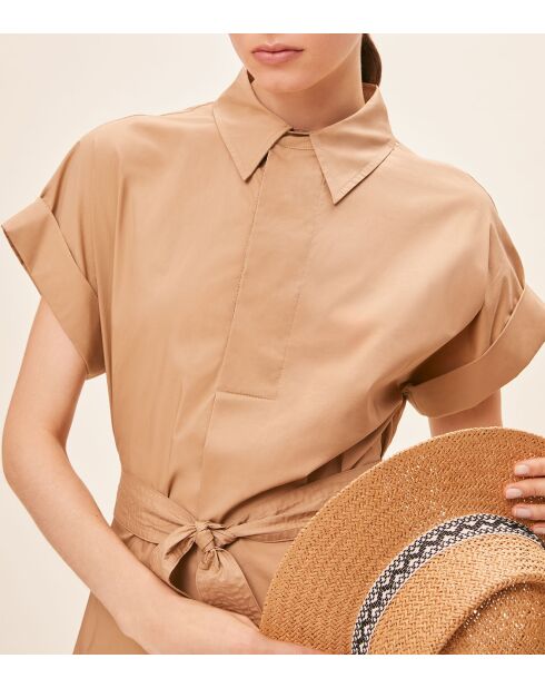 Clodie camelkleurige jurk