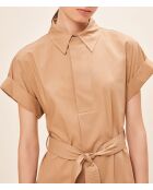 Clodie camelkleurige jurk