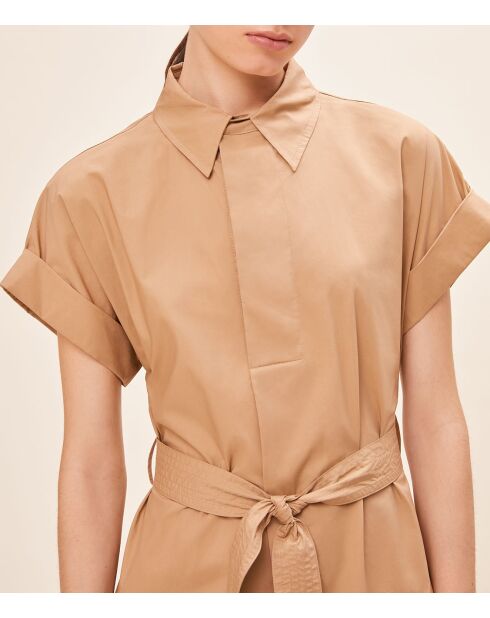 Clodie camelkleurige jurk