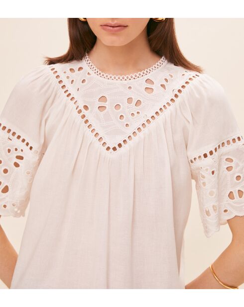 Ludy blouse in gebroken wit