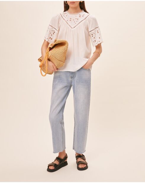 Ludy blouse in gebroken wit