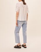 Ludy blouse in gebroken wit