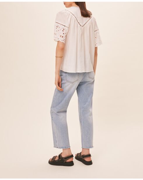 Ludy blouse in gebroken wit