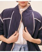 Manteau en Coton & Lin Enzo bleu nuit