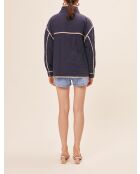 Manteau en Coton & Lin Enzo bleu nuit