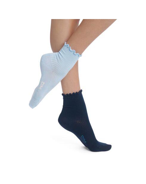 2 Paires de Socquettes Modal Fancy marine