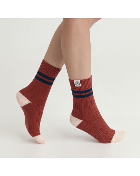 Chaussettes Collaboration Inès De La Fressange marron