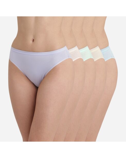 5 veelkleurige samenwerkingsslipjes van Inès De La Fressange