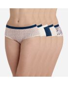 5 mehrfarbige Les Pockets Baumwoll-Boxershorts für Damen