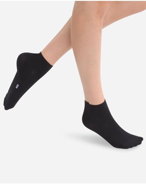 2 Paires de Socquettes Skin noires