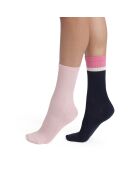 2 Paires de Chaussettes Modal Fancy marine