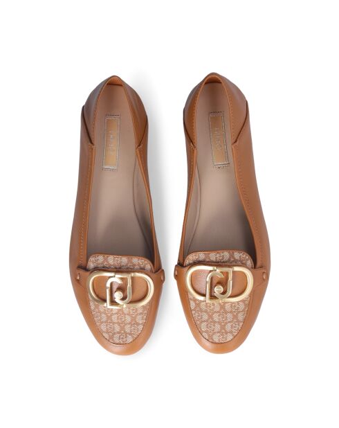 Ballerines Emel en cuir Biscuit