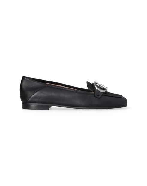 Ballerines Emel en cuir à logo oversize Noires