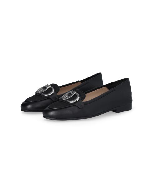 Ballerines Emel en cuir à logo oversize Noires