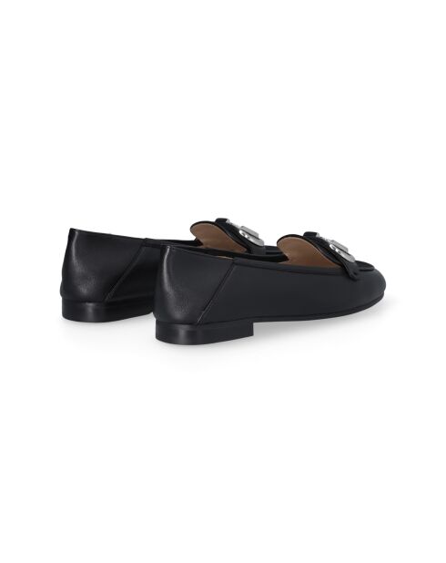 Ballerines Emel en cuir à logo oversize Noires