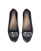 Ballerines Emel en cuir à logo oversize Noires