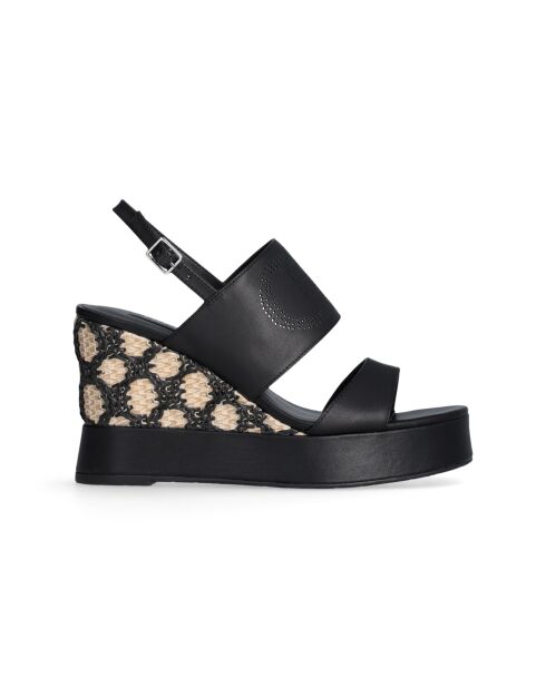 Sandales Karen en cuir Noires