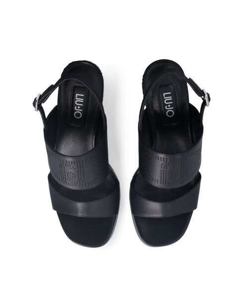 Sandales Karen en cuir Noires