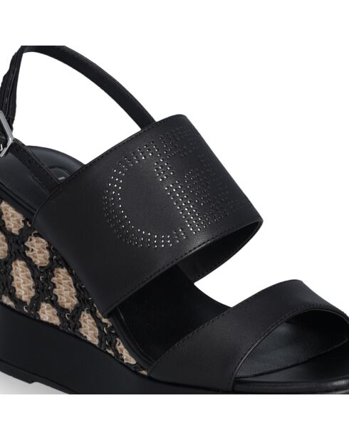 Sandales Karen en cuir Noires
