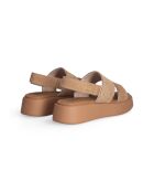 Sandales Amber à plateforme en daim Noix