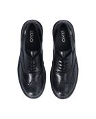 Zwarte leren instappers Elisa