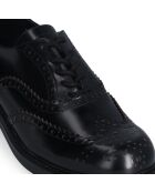 Zwarte leren instappers Elisa