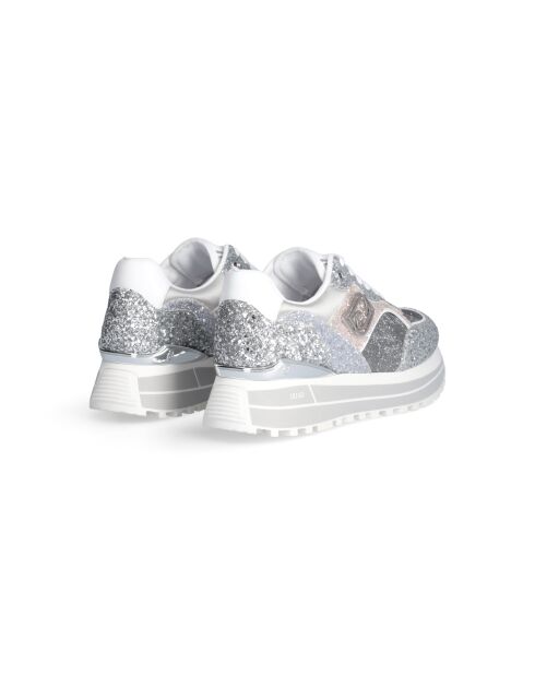 Sneakers Maxi Wonder aus Leder in Silber