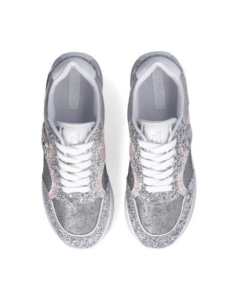 Sneakers Maxi Wonder aus Leder in Silber