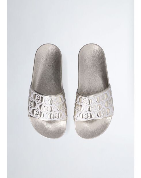 Mules Mykonos dorées