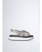 Sandales Dreamy en cuir à plateforme audacieuses Rocher