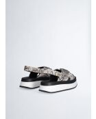 Sandales Dreamy en cuir à plateforme audacieuses Rocher