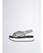 Sandales Dreamy en cuir à plateforme audacieuses Rocher