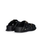 Loren sandalen van zwart suède