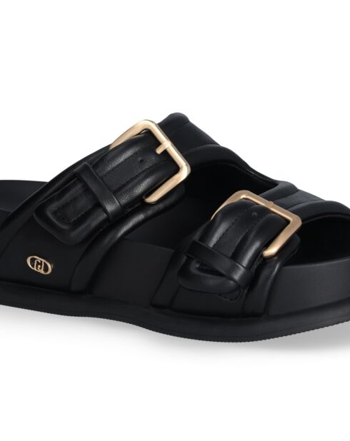 Loren sandalen van zwart suède